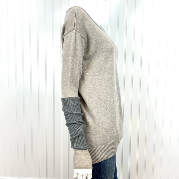 Athleta Merino Extra Fine Wool Sweater Pullover Women S Long Sleeve Tan Brown - Picture 5 of 12